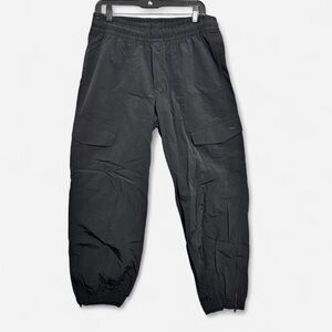 Old Navy Black Cargo Joggers Ankle Zip Sz Med Parachute Utility Gorpcore Street